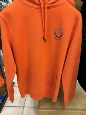 Sweat à capuche personnalisé Orange Armurerie Fleury